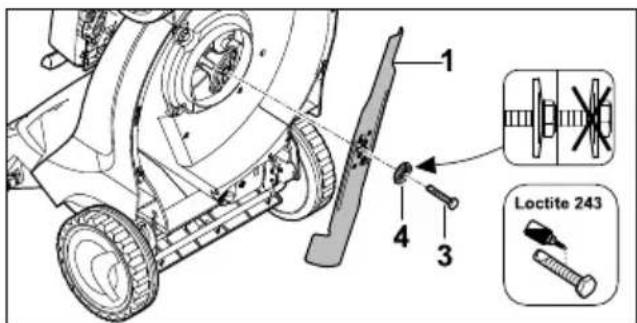 STIHL RM 448 TC - Attaching the Blade - 1
