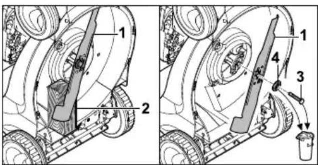 STIHL RM 448 TC - Smontaggio della lama - 1