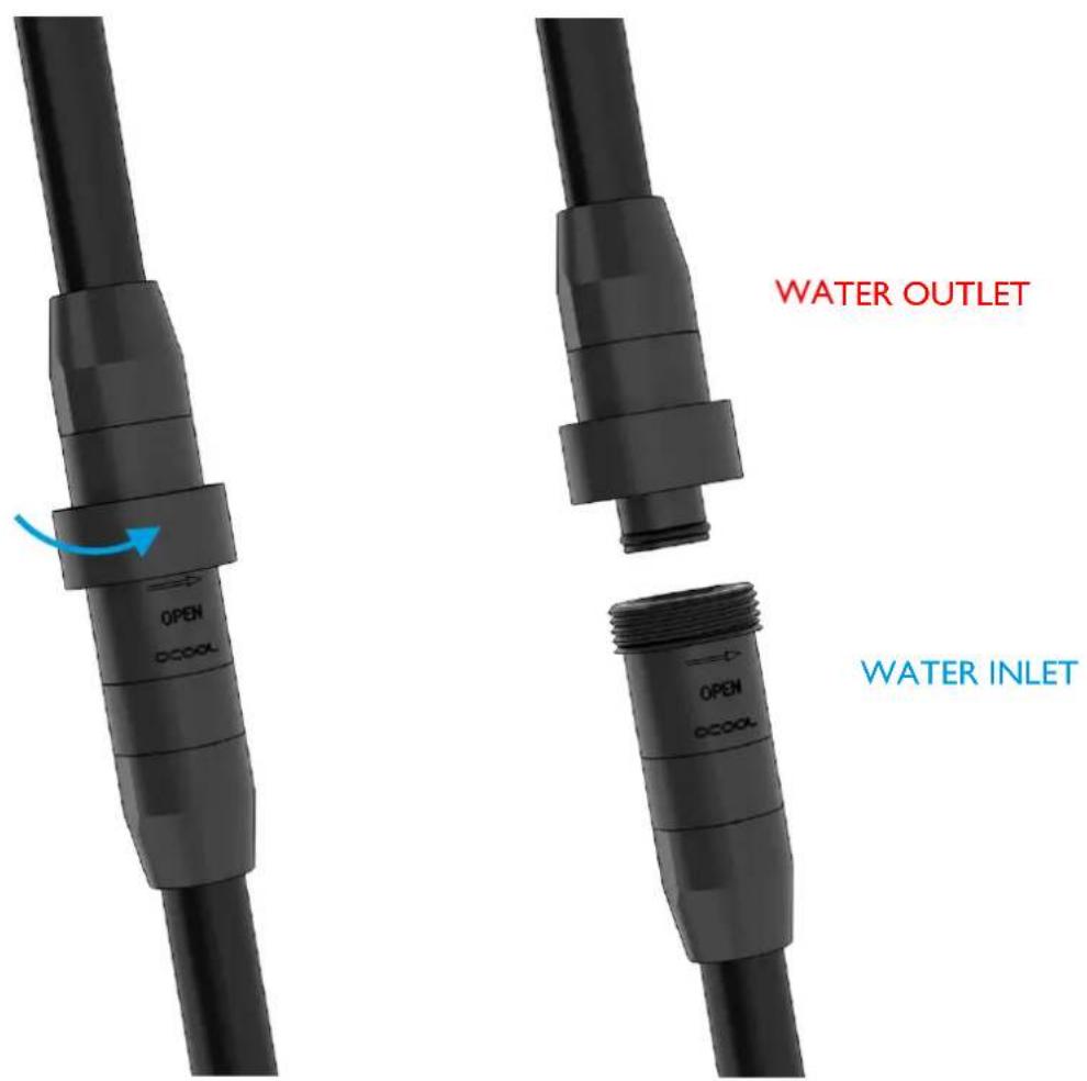 Alphacool Eisbaer Aurora 240 - USING QUICK RELEASE CONNECTORS - 1