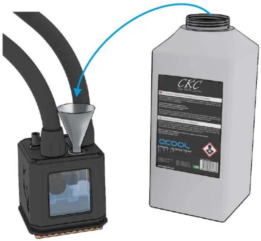 Alphacool Eisbaer Aurora 280 - FILLING UP COOLANT - 1