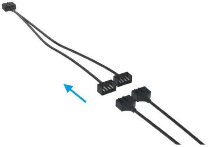 Alphacool Eisbaer 240 - BRANCHEMENT DES VENTILATEURS ET DE LA POMPE - 1