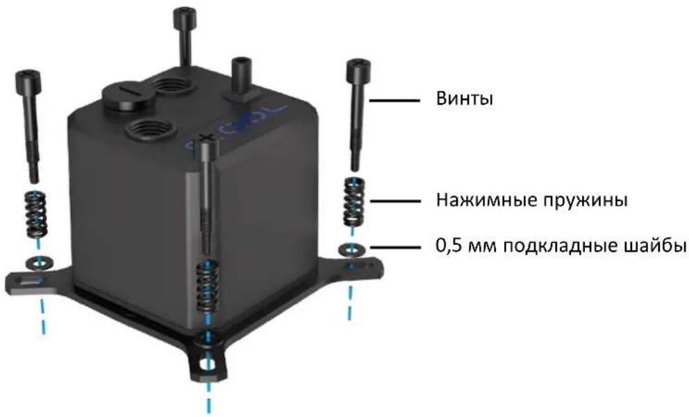 Alphacool Eisbaer 240 - МОНТАЖ ОХЛАДИТЕЛЯ СРУ - 3
