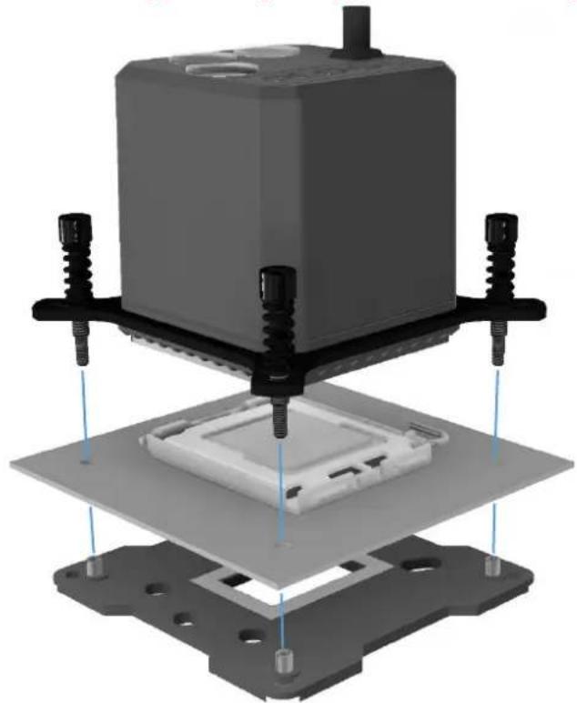 Alphacool Eisbaer 240 - МОНТАЖ ОХЛАДИТЕЛЯ СРУ - 5