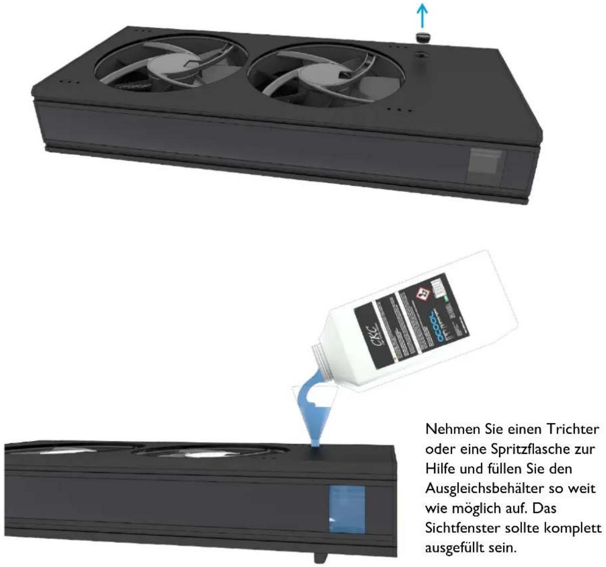 Alphacool Eisbaer Extreme 280 - AUSGLEICHSBEHÄLTER AUFFÜLLEN - 1