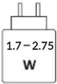 1.7 - 2.75 W
