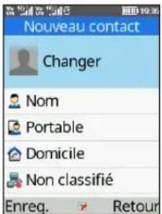 TCL OneTouch 4042S - Ajouter un contact - 1