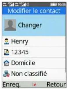 TCL OneTouch 4042S - Modifier vos contacts - 1