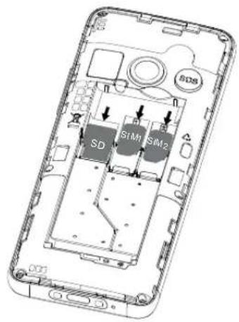 TCL OneTouch 4042S - Insertion ou retrait de la carte SIM/ micro SD - 1