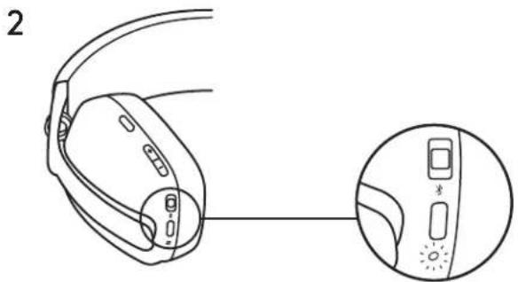 LOGITECH Zone Vibe Wireless - VOEDING AAN/UIT - 2