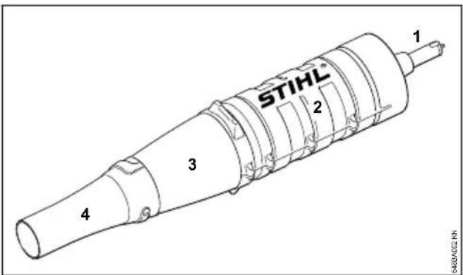 STIHL BG-KM - Componenti principali - 1
