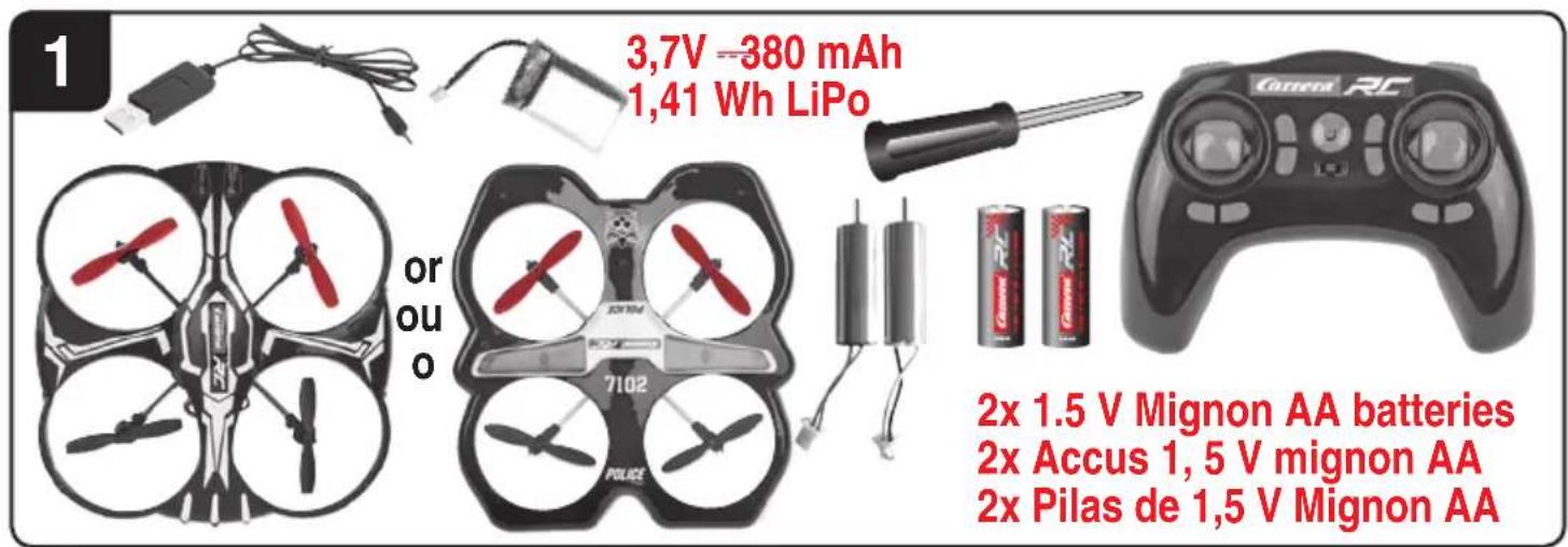 CARRERA RC X1 Quadrocopter - # 370503014 Carrera RC Quadrocopter Police - 1