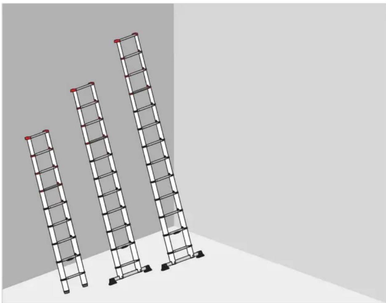 HAILO Flexline T80 - Hliníkový teleskopický žebřík Hailo FlexLine - 1