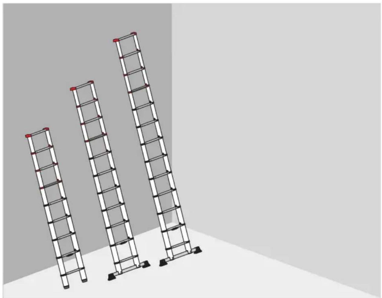 HAILO Flexline T80 - Hailo FlexLine teleskopstege av aluminium - 1