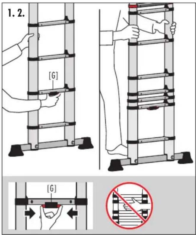 HAILO Flexline T80 - Zusammenschieben und Aufbewahren der Leiter - 1