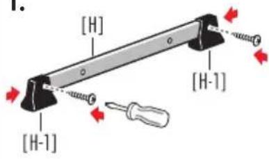 HAILO Flexline T80 - Installing the crossbar: - 2