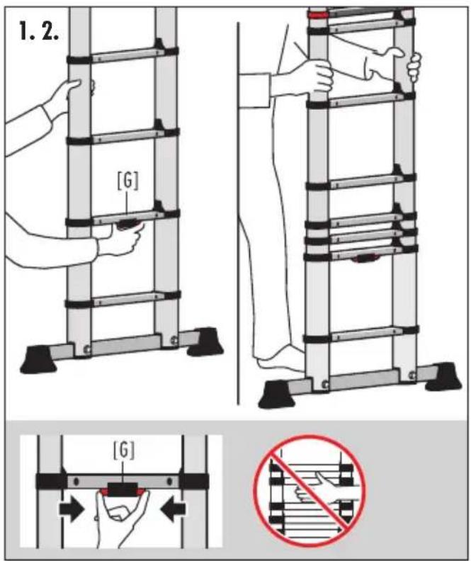 HAILO Flexline T80 - Zasunutí a skladování žebříku - 1