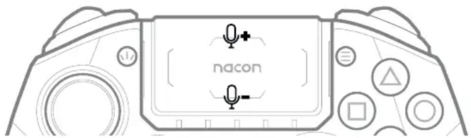 Nacon Revolution Pro 5 - Zvýšení nebo snížení zisku mikrofonu sluchátek: - 1