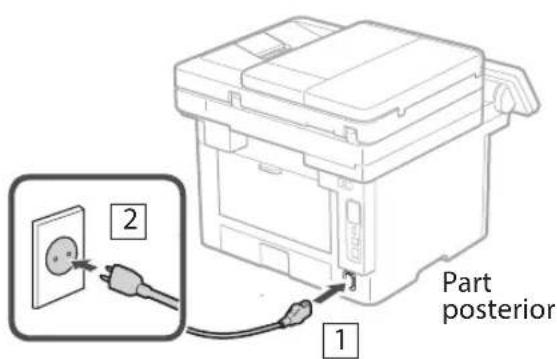 CANON i-SENSYS MF463dw - Connexión del cable d'alimentació - 1