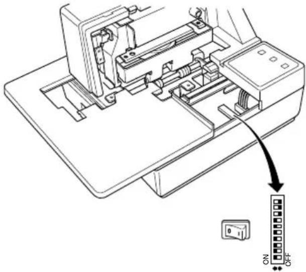 Star Micronics SP298MD - Accessing the DIP switches - 2