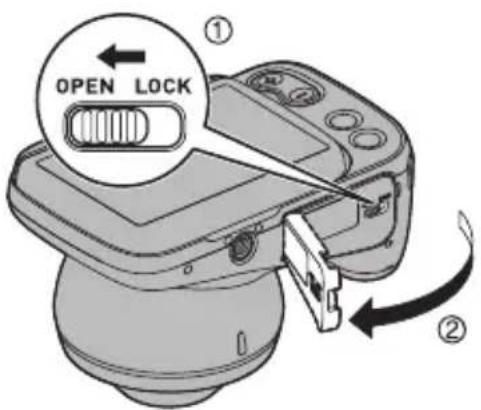 CASIO DZ-D100 - Insertion d'une carte mémoire - 1