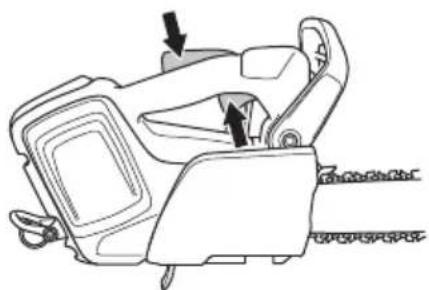 HUSQVARNA T542i XP G - De vergrendeling van de activeringsschakelaar controleren - 1