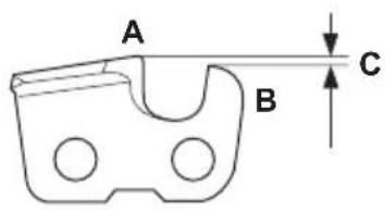 HUSQVARNA 540 XP Mark III - General information about how to adjust the depth gauge setting - 1