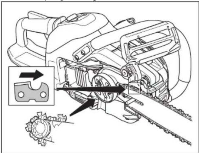 HUSQVARNA 540 XP Mark III - To assemble the guide bar and saw chain - 2