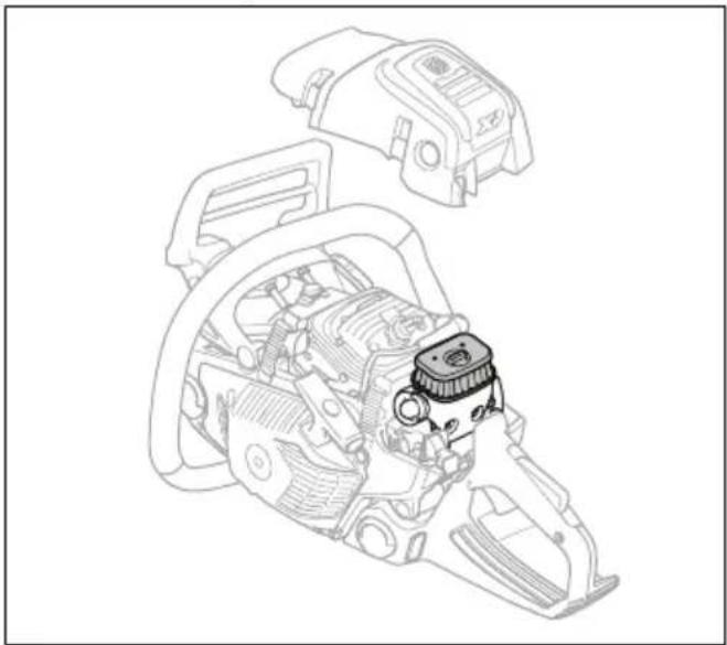 HUSQVARNA 562 XP Mark II - Het luchtfilter reinigen - 1