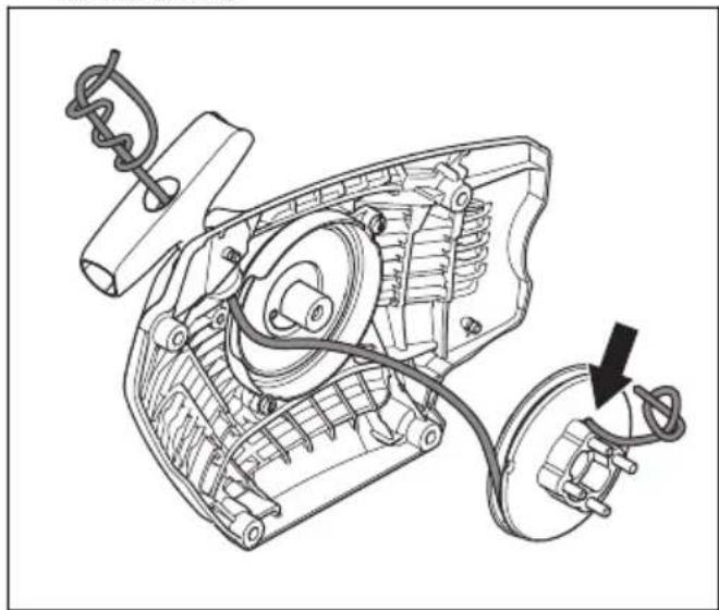HUSQVARNA 562 XP Mark II - Een gebroken of versleten startkoord vervangen - 3