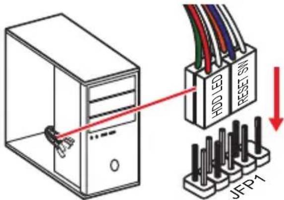 MSI B450M PRO-VDH V2 - JFP1, JFP2: Front Panel Connectors - 1