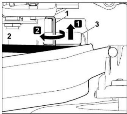 STIHL RT 5097 Z - Sgancio della cinghia trapezoidale: - 2