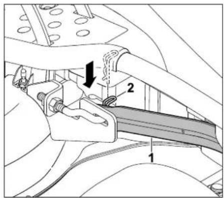 STIHL RT 5097 Z - Aggancio anteriore dell'apparato di taglio (RT 5097, RT 5097 Z): - 1