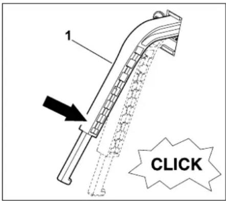 STIHL RT 5097 Z - Nettoyage du capteur de niveau de remplissage (bac de ramassage) - 1