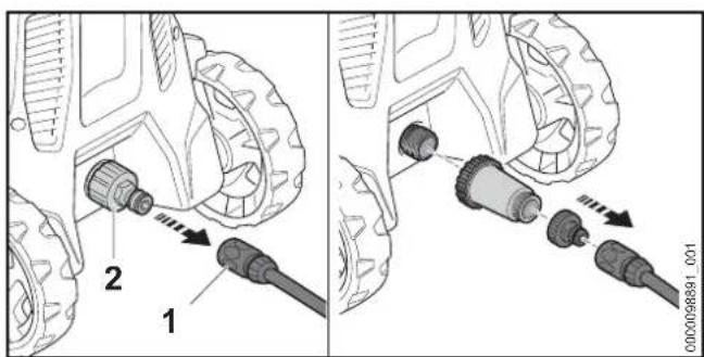STIHL RE 80 X - Removing the water hose - 1