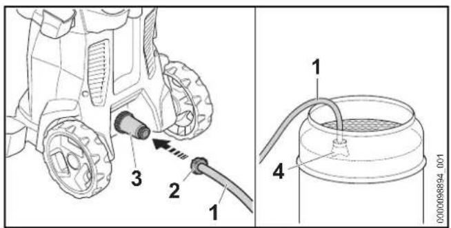 STIHL RE 80 X - Collegare il filtro dell'acqua - 2