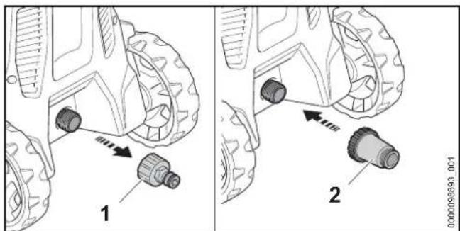 STIHL RE 80 X - Branchement du filtre à eau - 1