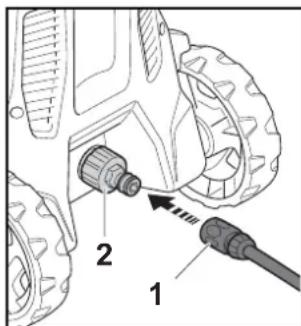 STIHL RE 80 X - Collegare il tubo flessibile dell'acqua - 1