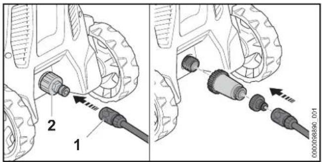 STIHL RE 80 X - Waterslang aansluiten - 1