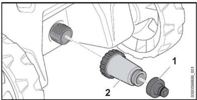 STIHL RE 80 X - Waterfilter aansluiten - 1