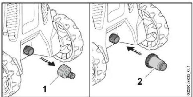 STIHL RE 80 X - Collegare il filtro dell'acqua - 1