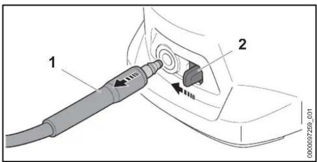 STIHL RE 80 X - Smontare il flessibile alta pressione - 1