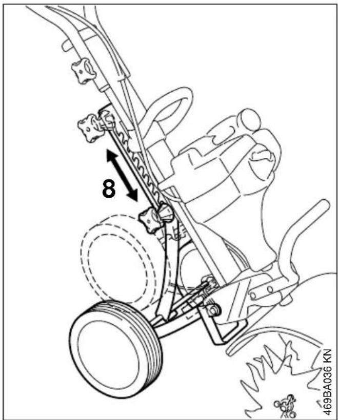 STIHL MM 56 - Räder ein-, ausklappen - 1