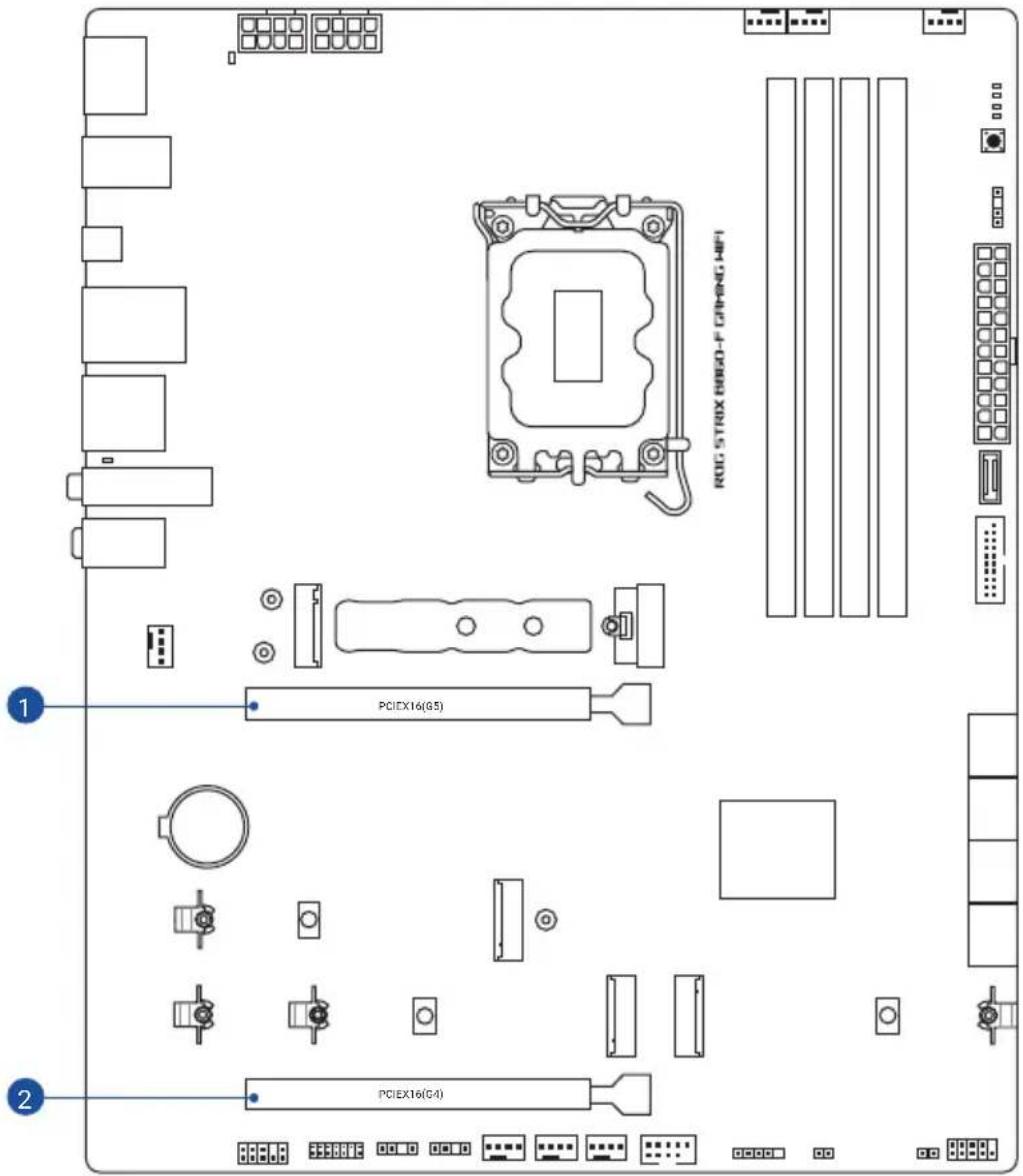 ASUS ROG STRIX B860-F GAMING WIFI - Slots d'extension - 1