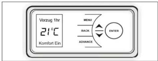 DIMPLEX RCE 150 - Time specification for Comfort Mode - 1
