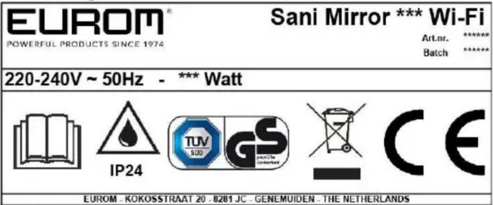 Eurom Sani 600 Mirror WiFi - Garanti - 1