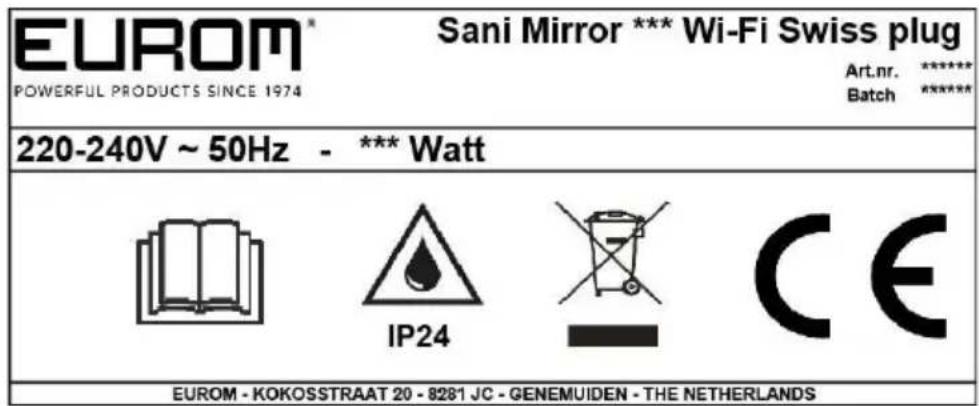 Eurom Sani 600 Mirror WiFi - Abbildung 1 - 1