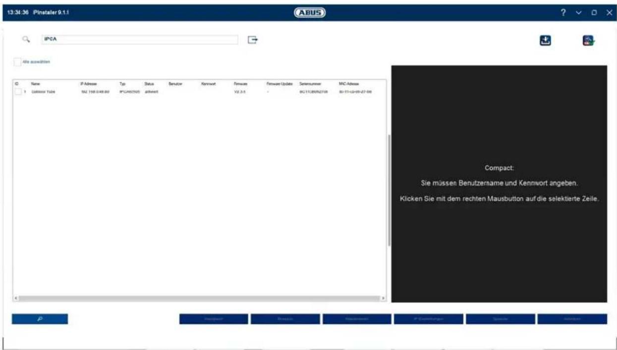 ABUS IPCB44510B - Anvendelse af ABUS IP-installer til kamerasøgning - 2