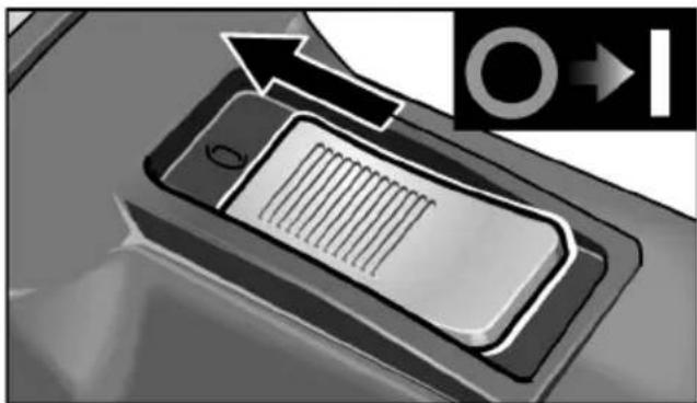 Flex X 1107 VE - Elektritööriista sisse- ja väljalülitamine - 1