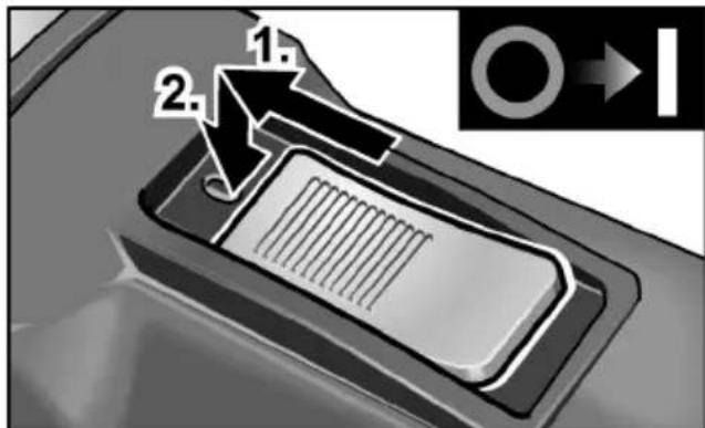 Flex X 1107 VE - Continu gebruik met vergrendeling: VOORZICHTIG! - 1