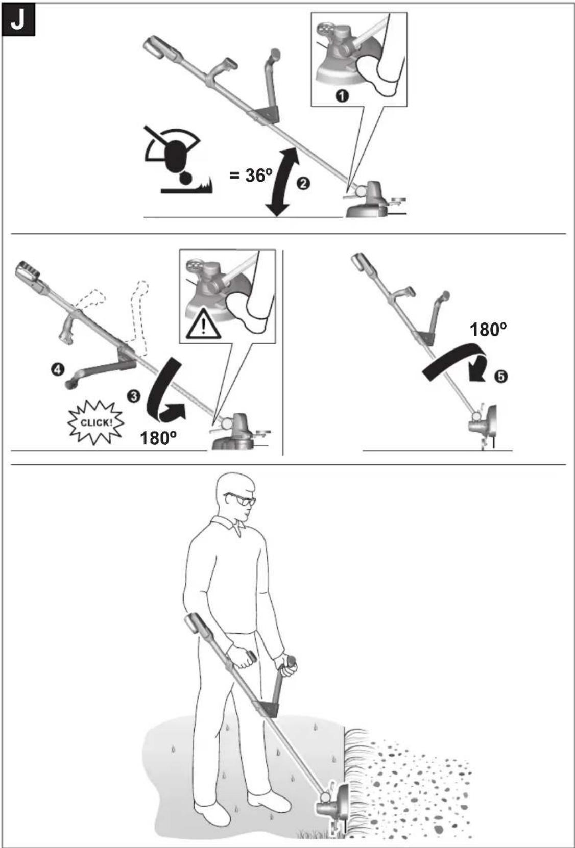 BOSCH UniversalGrassCut 18V-260 - جمل دستگاه - 9
